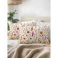 thumbnail image 3 of Outdoor Pillows Waterproof, Thanksgiving Pumpkin Bedding Throw Pillows with Insert for Couch Sofa Bed, Country Botanical Flowers Plants 12x20 Inch Pillowcases Decorative Camping Patio Pillow Set of 2, 3 of 8