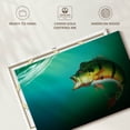 thumbnail image 6 of Elephant Stock Peacock Bass Wall Art - Horizontal Canvas Wall Art - Living Room Wall Decor - Animal Canvas - Teal And Yellow Decor - 12" x 8", 6 of 8