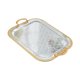 thumbnail image 4 of Bandeja para servir, soporte para tazas de té, bandeja decorativa multifunción de hierro, bandeja de tocador para vestidor de té, restaurante y sala L, 4 of 9