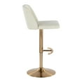 thumbnail image 5 of Toriano Adjustable Bar Stool, Gold Bar Stools, Bar Chairs, Swivel Bar Stools, Bar Stools Set of 2, 5 of 6