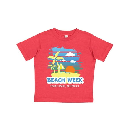 

Inktastic Beach Week Venice Beach California with Palm Trees Gift Toddler Boy Girl T-Shirt