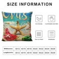 thumbnail image 5 of Orinice Hopyeer Ocean Sea Beach Starfish Scallop Throw Pillow Covers Nautical Coastal Anchor Conch Flip-flops Watermelon Cotton Linen Pillow Cushion Cover Home Decor Pillowcase for Sofa  White, 5 of 5