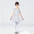 thumbnail image 2 of Loopsun Girls Princess Dress, Girls Sequin Star Sleeveless Crew Neck Sundress Puff Performance Dress White, 12-13 Years, 2 of 5