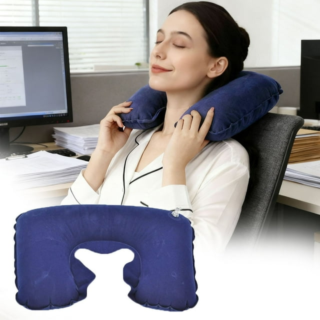 Trousse de Sommeil de Voyage Système de Soutien Gonflable pour Camping Randonnée Vols et Repos Confortable