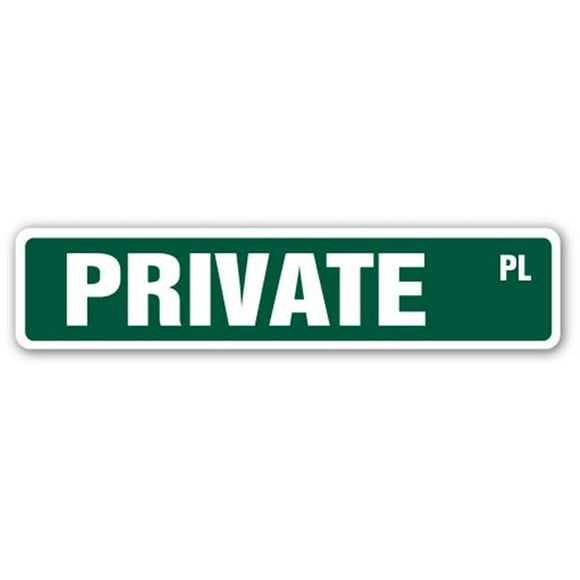SignMission SS-PRIVATE 4 x 18 in. Private Street Sign - US Army USA