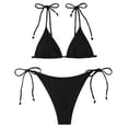 thumbnail image 6 of Afdoent Bikini Sets For Women Two Piece Tie String Swimsuit Triangle Bathing Suit Top Bikini Sets Swimwear Beachwear, 6 of 7