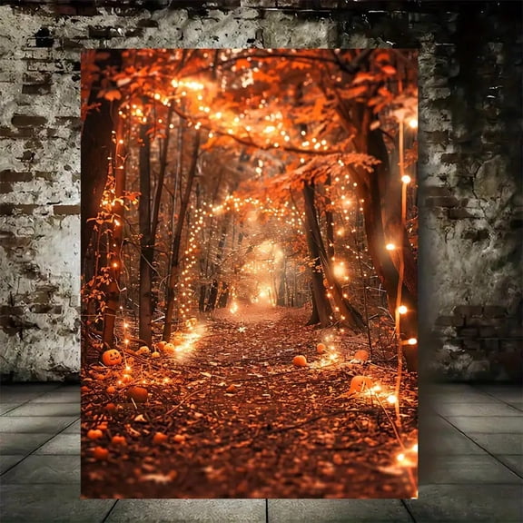 Magical Autumn Pumpkin Wall Art Print, Halloween Decor