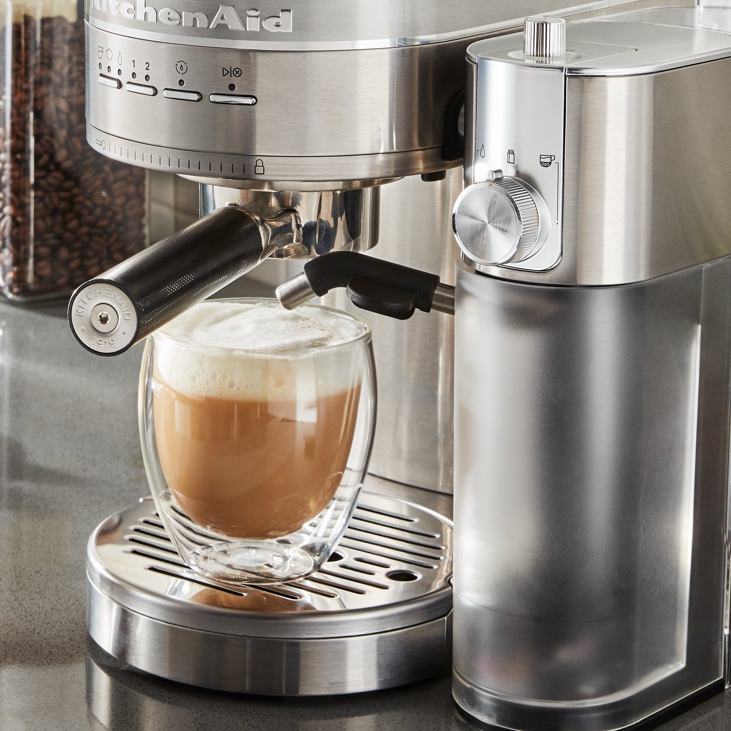 KitchenAid's semi-automatic espresso machine ships with the automatic milk  frother at $190 off