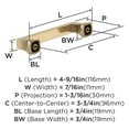 thumbnail image 3 of Amerock Hybridize 3-3/4 inch Center-to-Center Champagne Bronze Cabinet Pull, 10 Pack, 3 of 4