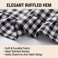 thumbnail image 4 of Checkered Desk Skirt, 6ft Table Skirt with Ruffled Hem (Black) for Parties and Display Tables, 4 of 8