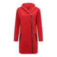 thumbnail image 5 of Ladies Coat Warm Pocket Side Zipper Plus Jacket Hooded Jacket Winter Fashion Sweater Blouse Coat String Jacket Women Women Fitted Jacket Jacket Women Fashion Casual Jacket Zip Jacket Women Organic, 5 of 5