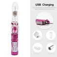 thumbnail image 3 of Consolador vibrador de conejo para mujeres salud vaginal, consolador realista punto G vaginal con 8 vibraciones de empuje realista anal vibrante clítoris estimulación G, juguetes sexuales para adultos, 3 of 7