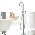 thumbnail image 5 of Zovajonia Batroom Floorstanding Freestanding bath tub mixer taps with shower Tub Filler, 5 of 9
