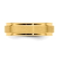thumbnail image 4 of 14k Yellow Gold 6mm Lightweight Comfort Fit Brushed Satin Fancy Wedding Band Size 13 YB118L, 4 of 5