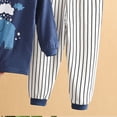 thumbnail image 5 of TOWED22 Toddler Boys Casual Fall 2Pcs Set Long Sleeve Print Pattern Pullover Tee Elastic Waist Joggers Soft Warm Outfits Clothes(Dark Blue,7-8 Y), 5 of 5