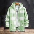 thumbnail image 7 of FDGIU ‌Zip Up Hoodie for Men Jacket - Fleece Plaid Jacket Warm Winter Hooded Coat, 7 of 7