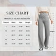 thumbnail image 4 of SWQZVT Womens Pants High Waist Straight Leg Pants Button Down Bottoms Work Pants Trousers with Pockets Womens Clothes Elastic Waisted Stretch Business Work Slacks, 4 of 11