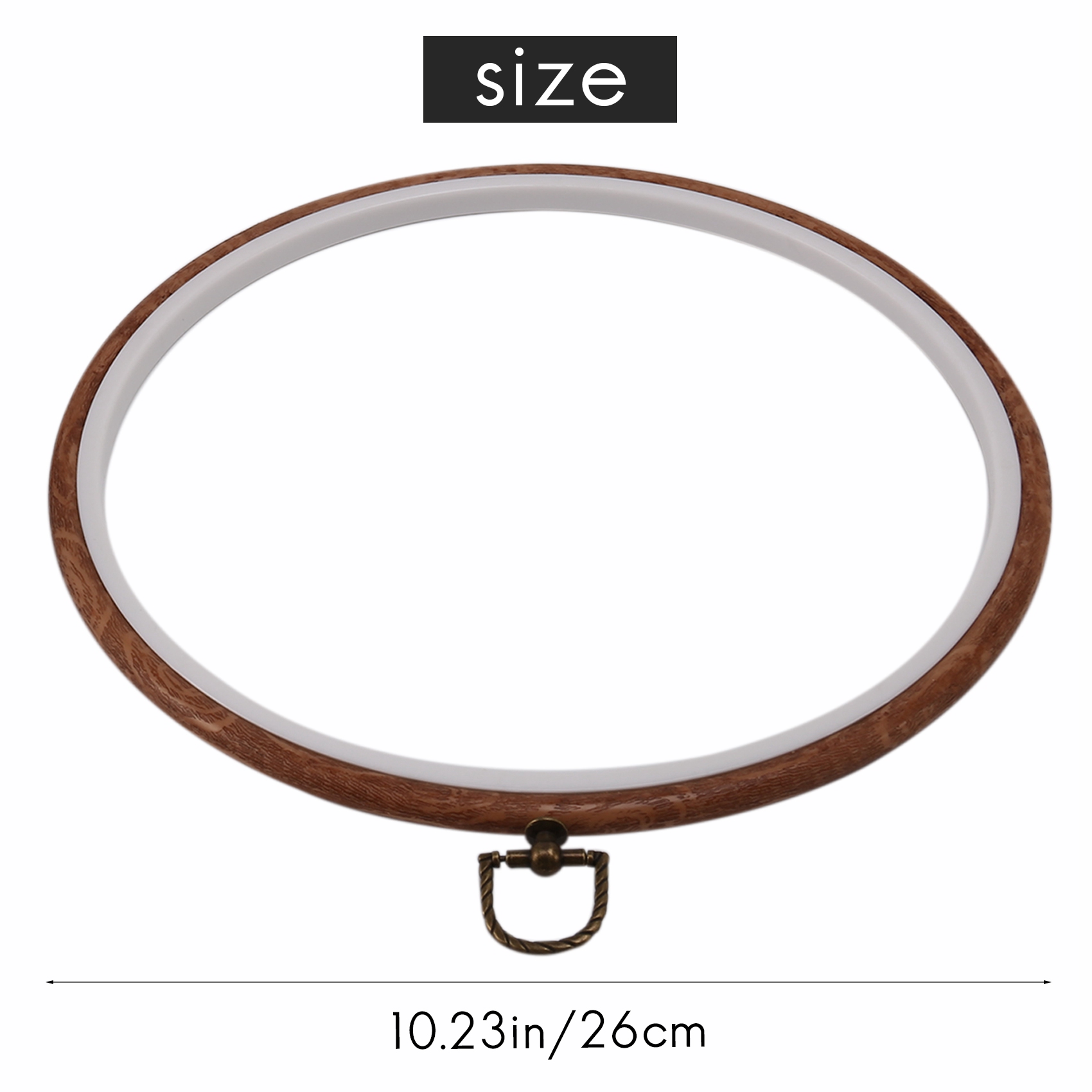 3 Pieces 10 inch 26cm Embroidery Ring No Slip Hoops Set Imitated Wood Display Frame Circle Embroidery Kits