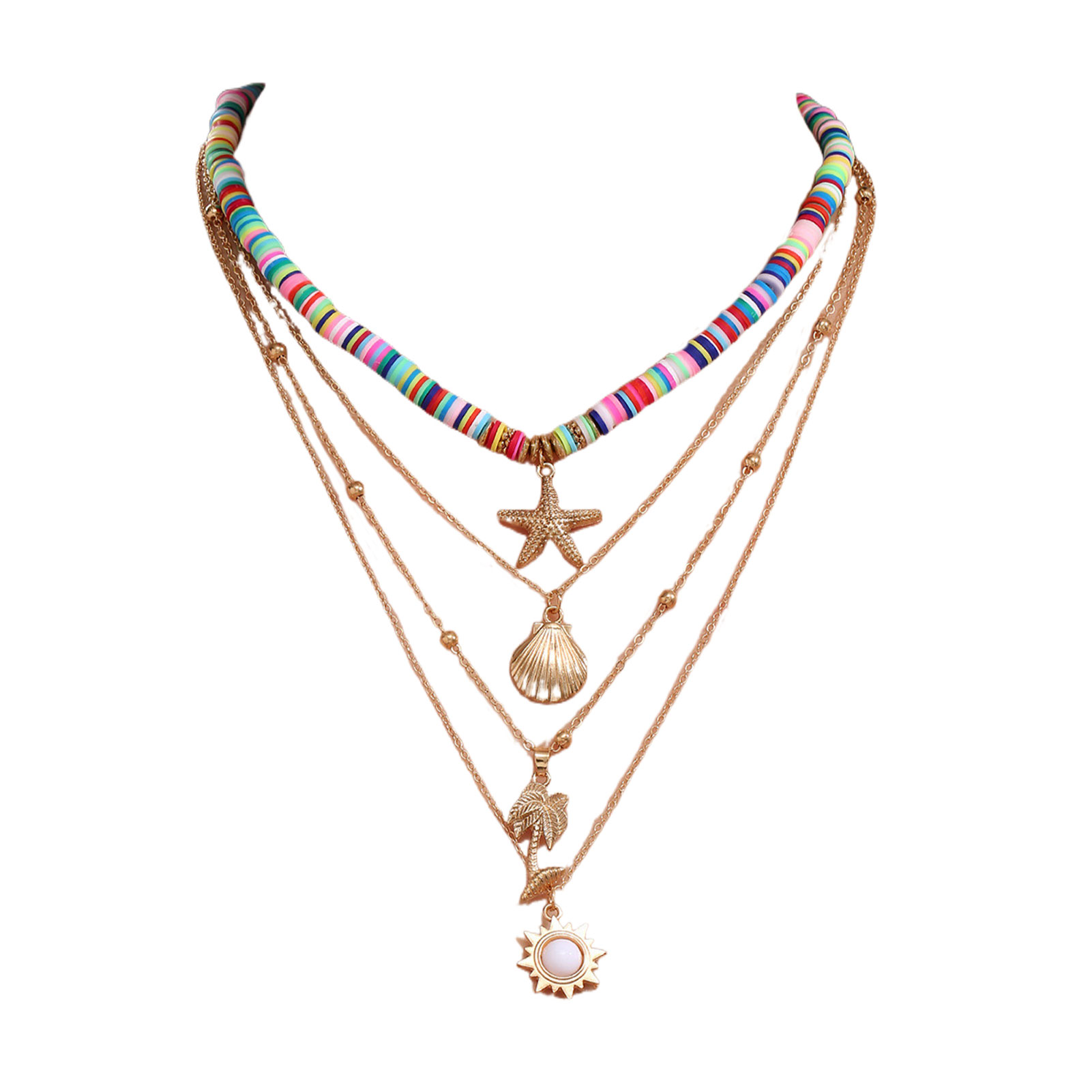 アクセサリー Octi Layered  Pendant Necklace Layered Gold Choker Necklaces for Women,Stackable Stacked