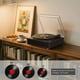thumbnail image 2 of Reproductor de discos Retrolife, tocadiscos vintage, Bluetooth, color nogal, 2 of 9