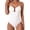 White, variant on One-Piece Swimsuit for Women Tummy Control Ruched Suit Cutout U Wire Swim Suits S