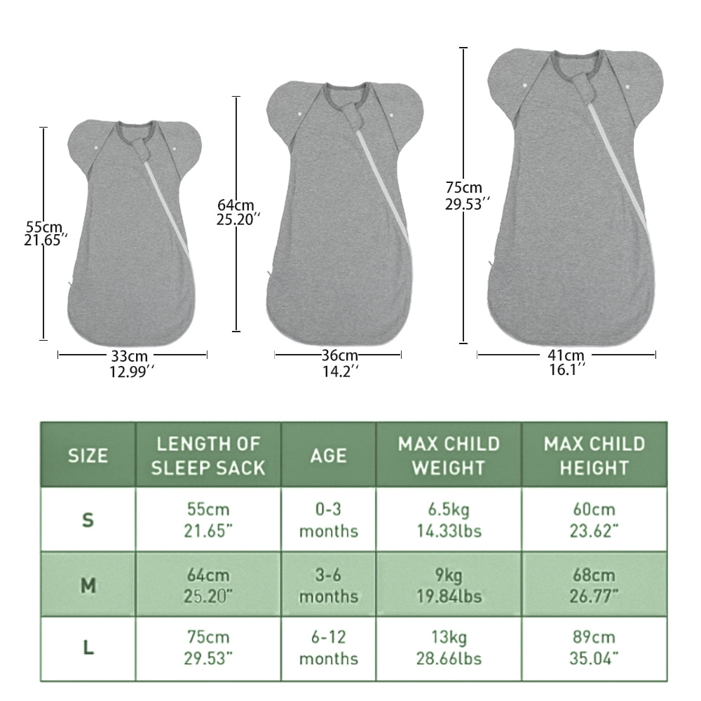 Baby transitonal Sleep Sack Swaddle  Sleepsack3-6Months Infant Sleeping Bag Wearable Blanket Sleepwear