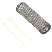 LE SALON 2 Packs (14 total) MEDIUM BRUSH ROLLERS & PINS Hair Curlers Bristles 2 1/2"x 3/4" NEW