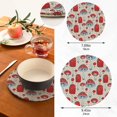 thumbnail image 3 of Pot Holders Trivets Set Pure Cotton Potholders Set, Hot Pads Set of 2, Red Mushroom Hot Pot Trivets One 9.45 Inch and One 7 Inch Home Decor Gifts, 3 of 7