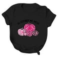 thumbnail image 5 of En Octobre Nous Portons des Hauts Roses pour Femmes Col Rond Manches Courtes Blouse Décontractée Imprimée Sensibilisation au Cancer du Sein, 5 of 5