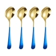 thumbnail image 2 of Nomeni Tableware Round Spoon 304 Stainless Spoon Fork Household Cute Small Soup Spoon Thick Round Bottom Eating Spoon, 2 of 9