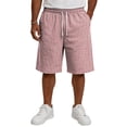 thumbnail image 3 of Resicozy Mens Shorts Casual Lounge Summer Beach Vacation Shorts Comfy Plaid Short with Pocket Deep Red 5XL, 3 of 5