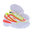 thumbnail image 4 of Fila Disruptor II Exp PS Girls Shoes Size 1, Color: White/Orange, 4 of 5