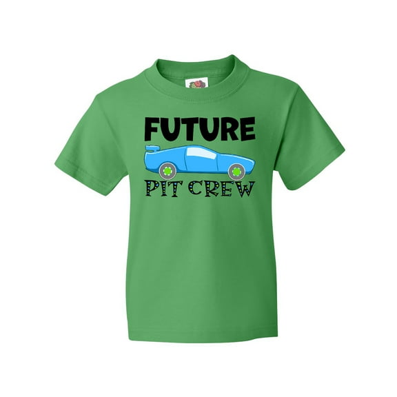 Inktastic Future Pit Crew Blue Race Car Youth T-Shirt