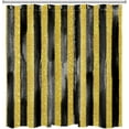 thumbnail image 4 of Black and Gold Striped Shower Curtain Decor, Modern Aesthetics Art Geometric Shower Curtain for Bathroom 72X84 inch Polyester Fabric Bathroom Decoration Bath Curtains Hooks Included, 4 of 6