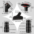 thumbnail image 4 of Vacuum Brush Attachment Soft Horsehair Attachmentss, 1-3/8 Inch to 1-1/4 1-1/2 Hose Adapters, 4 of 5