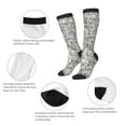 thumbnail image 3 of Susaid Silver Glitter Print Thermal Winter Socks for Men and Women, Warm Crew Hiking Socks, for Boots and Outdoor Activities, 3 of 6