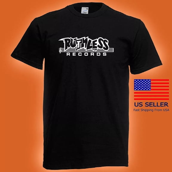 Ruthless Records Men's Black T-shirt Size S to 5XL