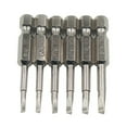 thumbnail image 2 of Fule 6pcs Magnetic Triangle Security Screwdriver Bits Alloy Steel 1/4 Inch Hex Shank, 2 of 9