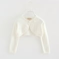thumbnail image 3 of MEZZALL Girls Jacket Spring Autumn Kids Collar Cardigan Coats Cute Dailywear, White, 12-18 Months, 3 of 4