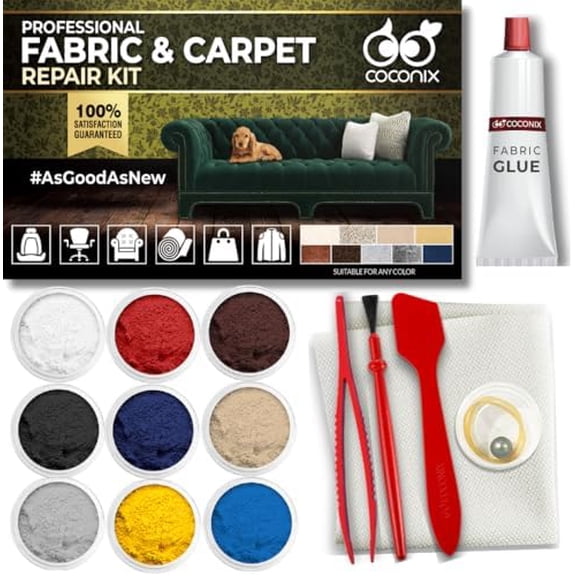 Fabric & Carpet Repair Kit | Fix Tears, Holes, and Burns on Fabric and Carpet Upholstery, Rugs, and Clothing | Easy Application with Customizable Colors$$Vehicle Parts & Accessories