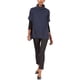 thumbnail image 1 of Suéter tipo poncho con flecos Anne Klein para mujer, azul, L/XL, 1 of 1