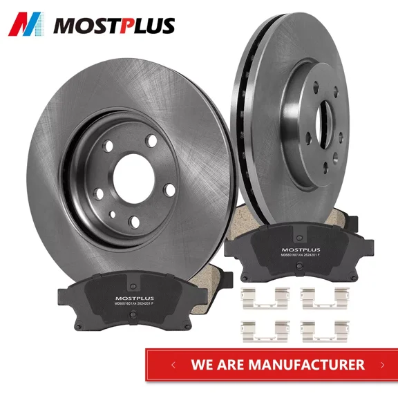 MOSTPLUS Front Disc Rotors Ceramic Brake Pads for 2011-2015 Chevy Cruze 2012-2017 Sonic