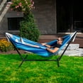 thumbnail image 6 of Vivere Double Cotton Hammock, Comfortable Daybed with Steel Stand, 9 Foot, Island Breeze, 6 of 6