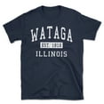 thumbnail image 1 of Wataga Illinois Classic Established Men's Cotton T-Shirt, 1 of 1