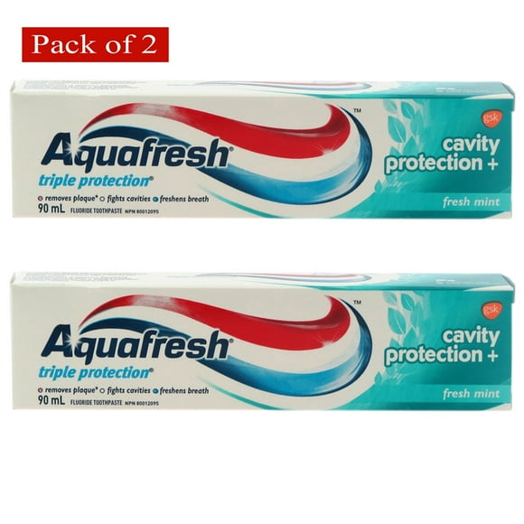 Aquafresh Toothpaste Cavity Protection Fresh Mint 90ml (Pack of 2)