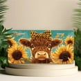 thumbnail image 4 of 1 Pcs 2D Flat License Plate Covers & Frames, Cow with Leopard For Decorative Front, Waterproof For Decoration Aluminum License Plate Covers & Frames Cover For Men Women, 12" X 6", 4 of 6