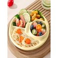 thumbnail image 2 of Meggemo 7.68 inch Round Four Compartment Meal Plate Freely combine ingredients Stylish and lightweight weight loss plate designed for portion control and fitness enthusiasts, 2 of 6