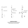 thumbnail image 2 of VIVO White Steel Extra Tall 3 Section Monitor Stand Pole 39", 2 of 3