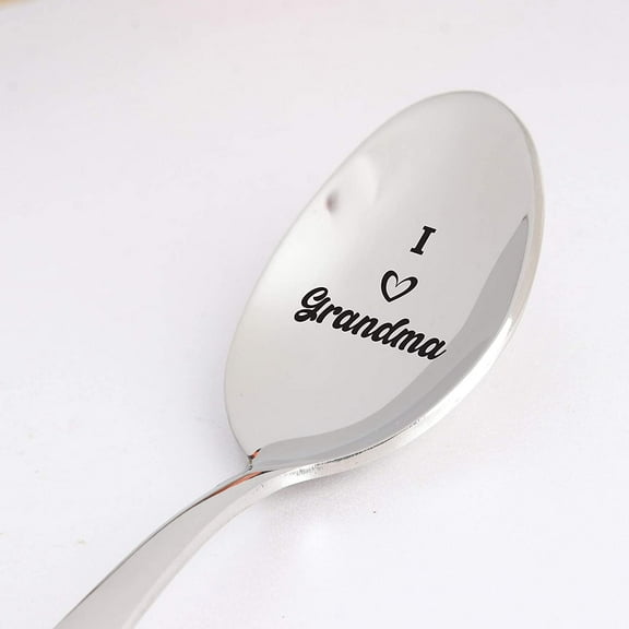 Christmas Gift for Grandmother - I Love Grandma Spoon | Thanksgiving/Birthday Gift for Grandma | Coffee Lover | Gift from Granddaughter or Grandson for Mother's Day
