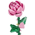 thumbnail image 4 of Brickcraft Pink Long Stem Rose Brick Building Kit (102-Plastic Piece Set), Valentine's Gift for His & Hers, Customizable Heart Pendant with Chain, Artificial Flower Craft, 4 of 12